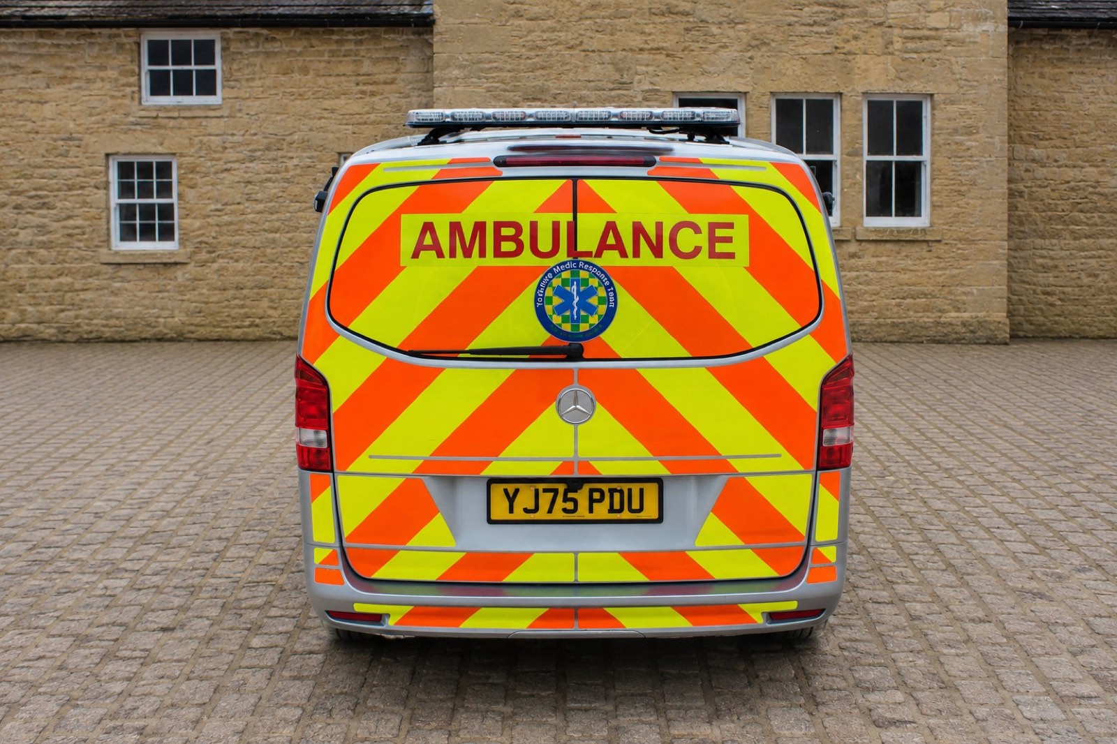 Rear view of a YMRT response vehicle