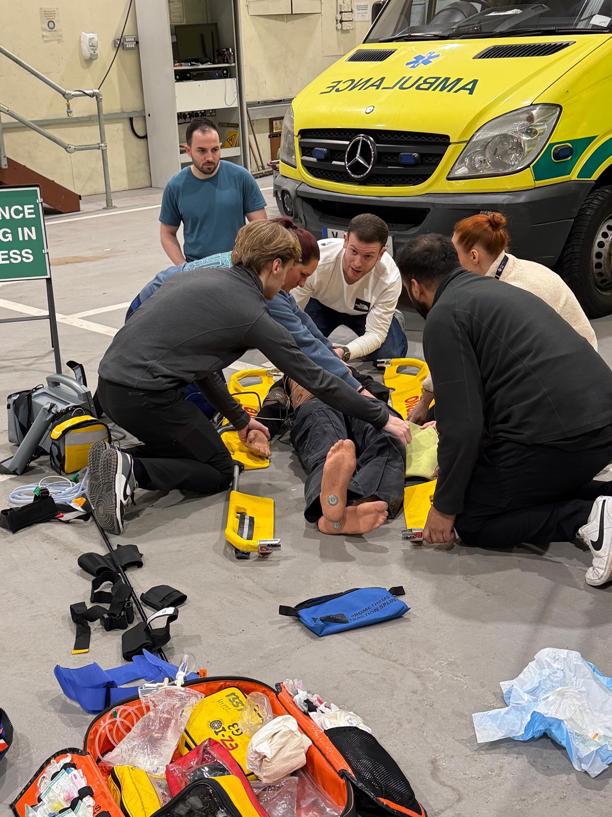 YMRT clinicians taking part in a practical training session