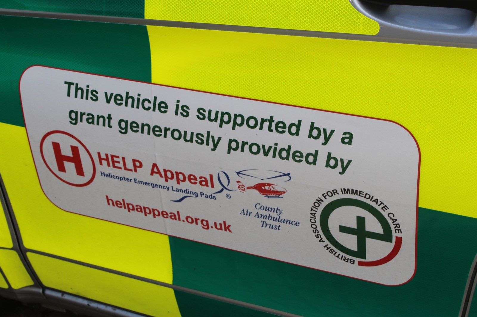 Supporter detail on a YMRT response vehicle